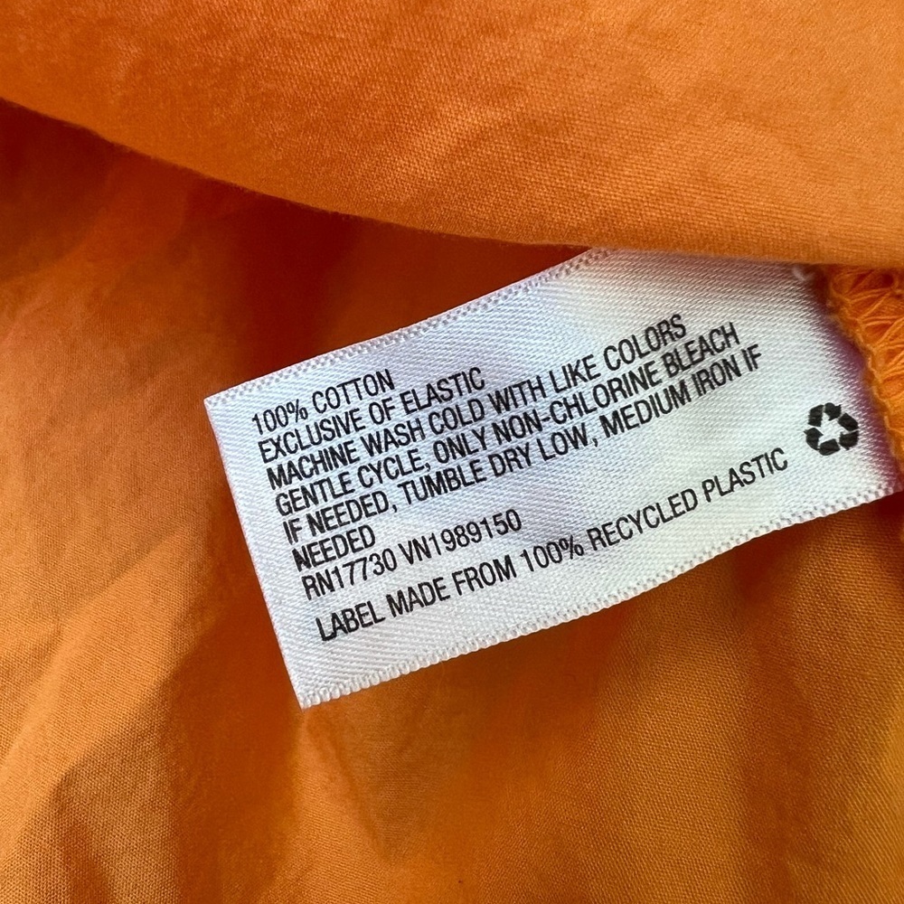 A New Day Women's Puff 3/4 Sleeve Open Back Summer Mini Dress, Orange M Medium - Picture 4 of 13